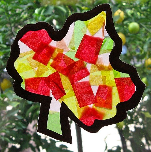 Tissue Paper Fall Leaf - Craft Fiesta