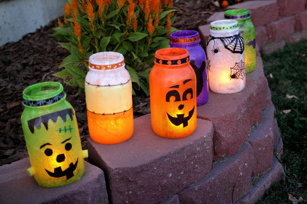 Halloween Tissue Paper Lanterns - Craft Fiesta