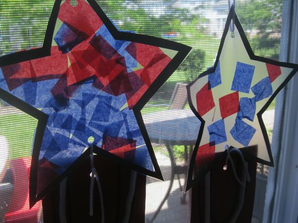 Independence Day Tissue Paper Stars - Craft Fiesta