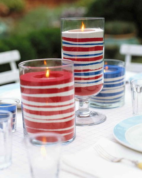 Patriotic Sand Candles