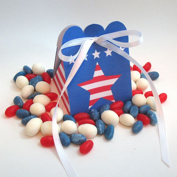 Stars & Stripes Paper Favor Boxes