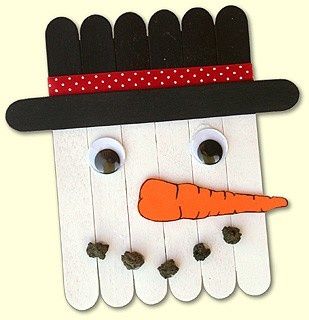 Popsicle Stick Snowmen - Craft Fiesta