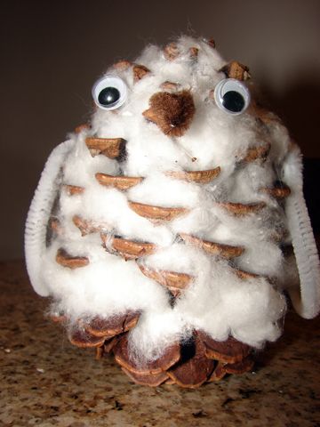 Snowy Pine Cone Owl - Craft Fiesta